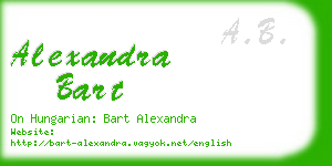 alexandra bart business card